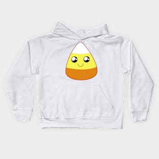 Cute Happy Candy Corn (Blue) Kids Hoodie